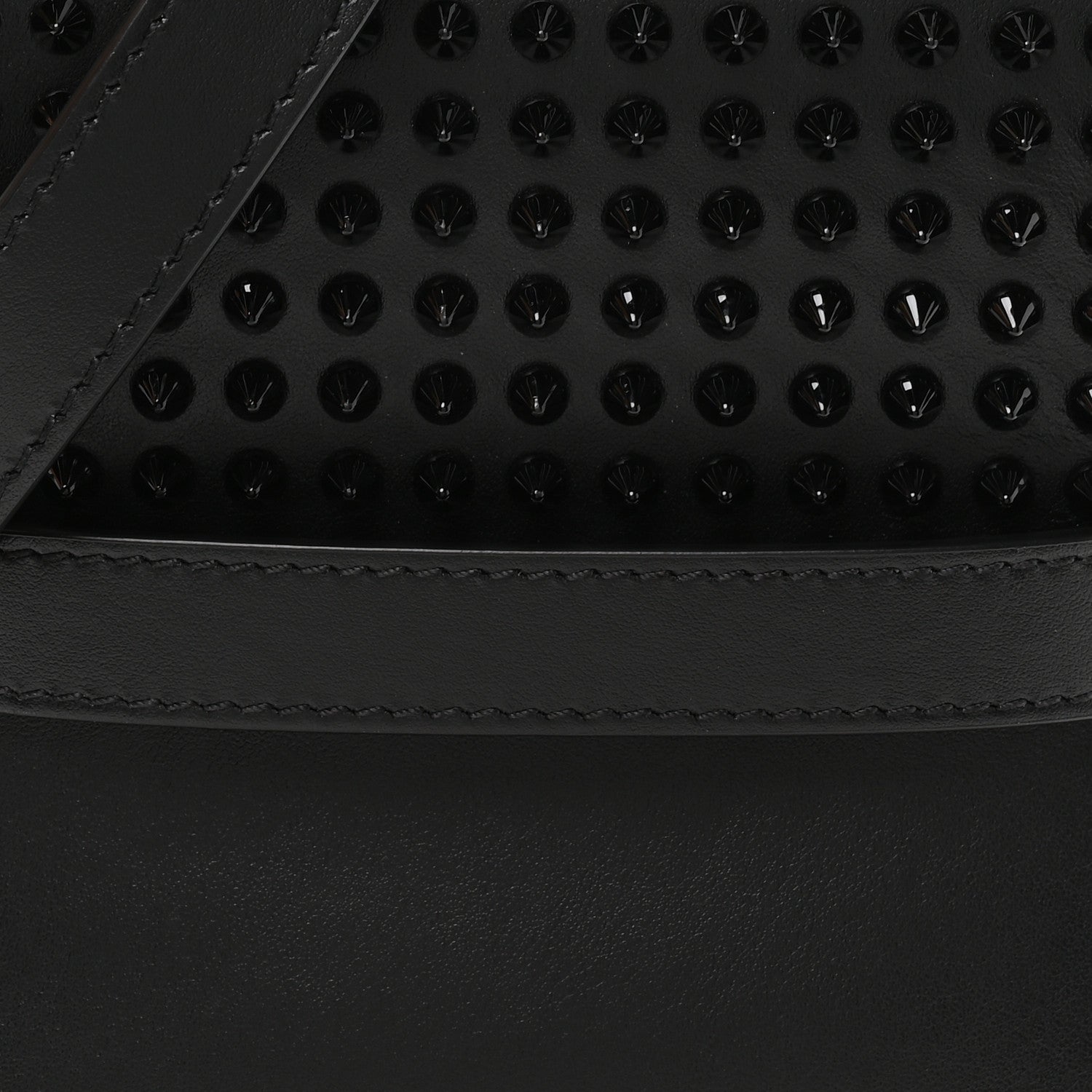Christian Louboutin Calfskin Spikes Benech Reporter Black 8 of 11