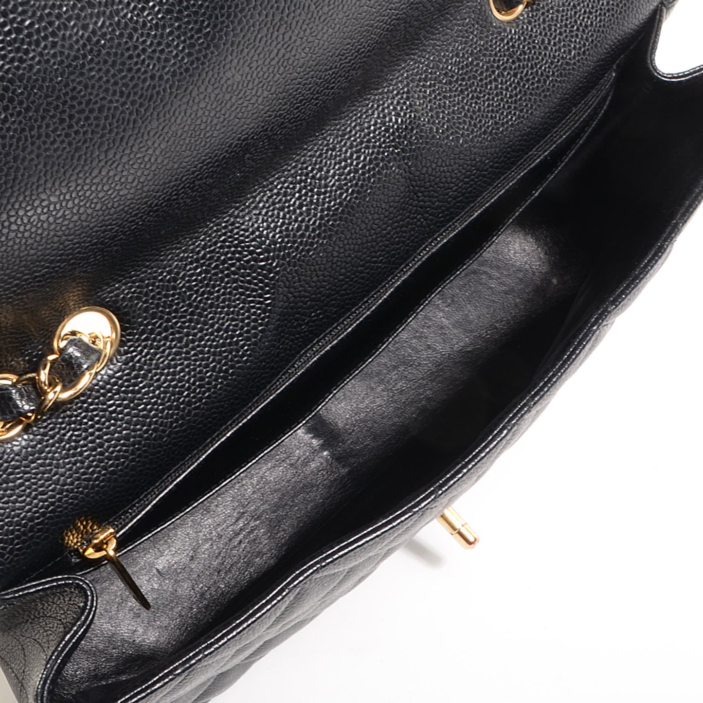 Caviar Quilted Jumbo Single Flap Black