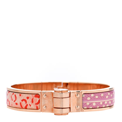 Hermes Enamel Printed Narrow Baobab Cat Hinged Bracelet S Graffitis Craft 1 of 5