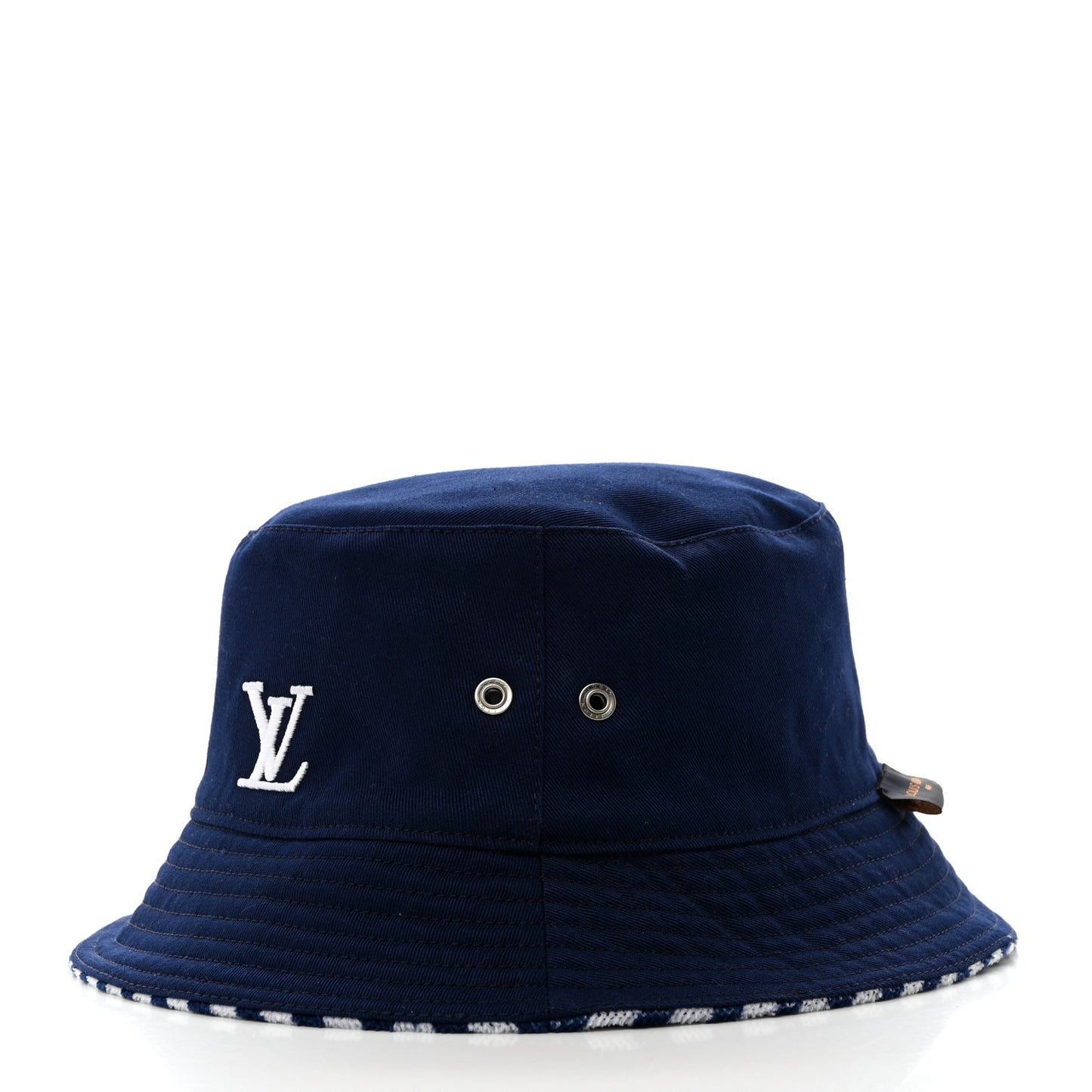 LV Graphical Reversible Bucket Hat L Blue