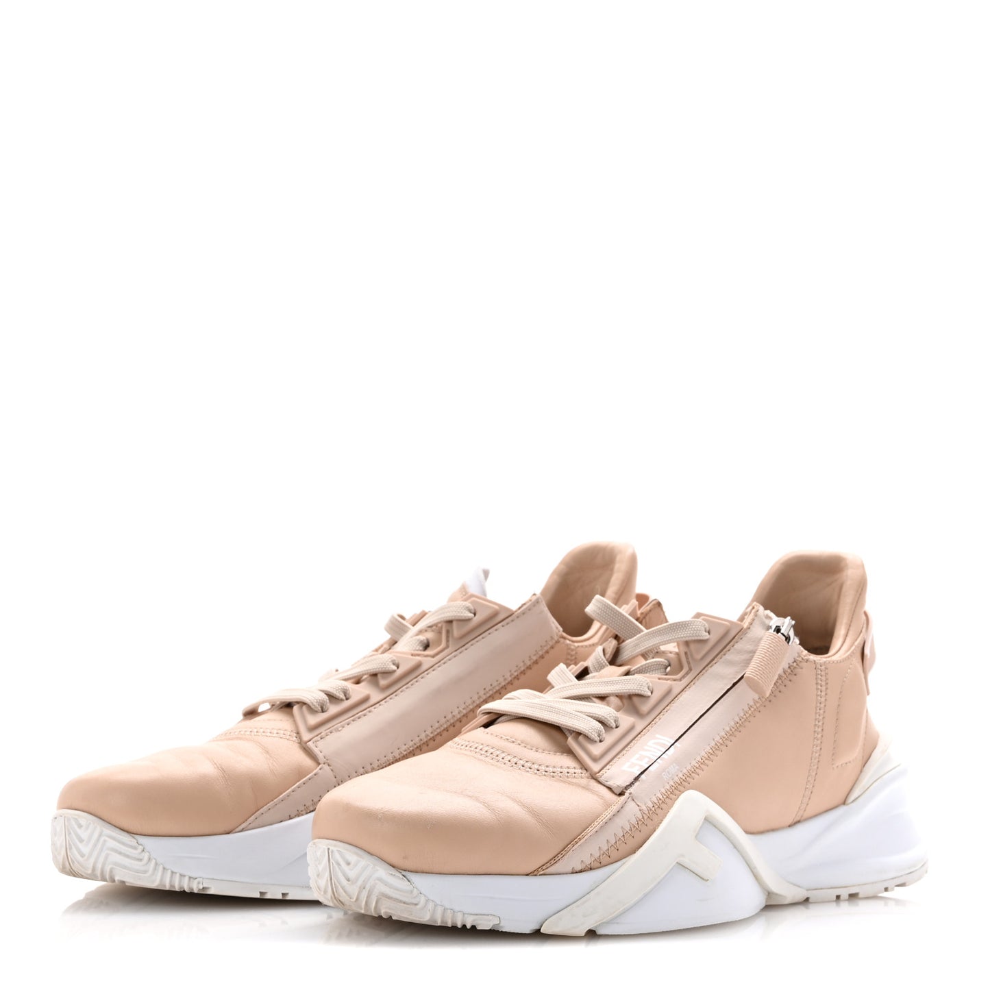 Vitello Fendi Flow Low Top Sneakers 40 Poudre