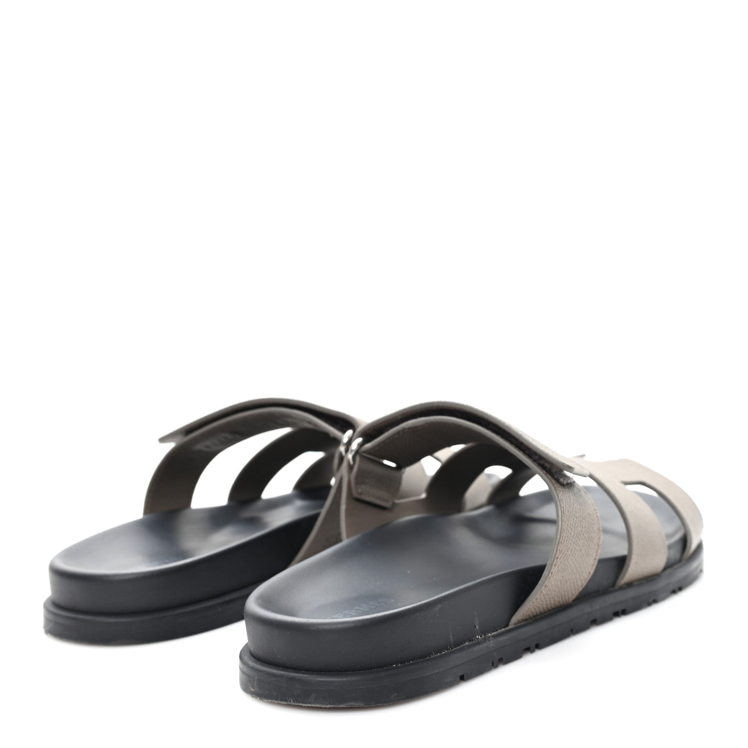 Hermes Epsom Womens Chypre Sandals 40 Etoupe 5 of 9