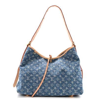 Louis Vuitton Monogram Denim CarryAll MM Blue 1 of 11