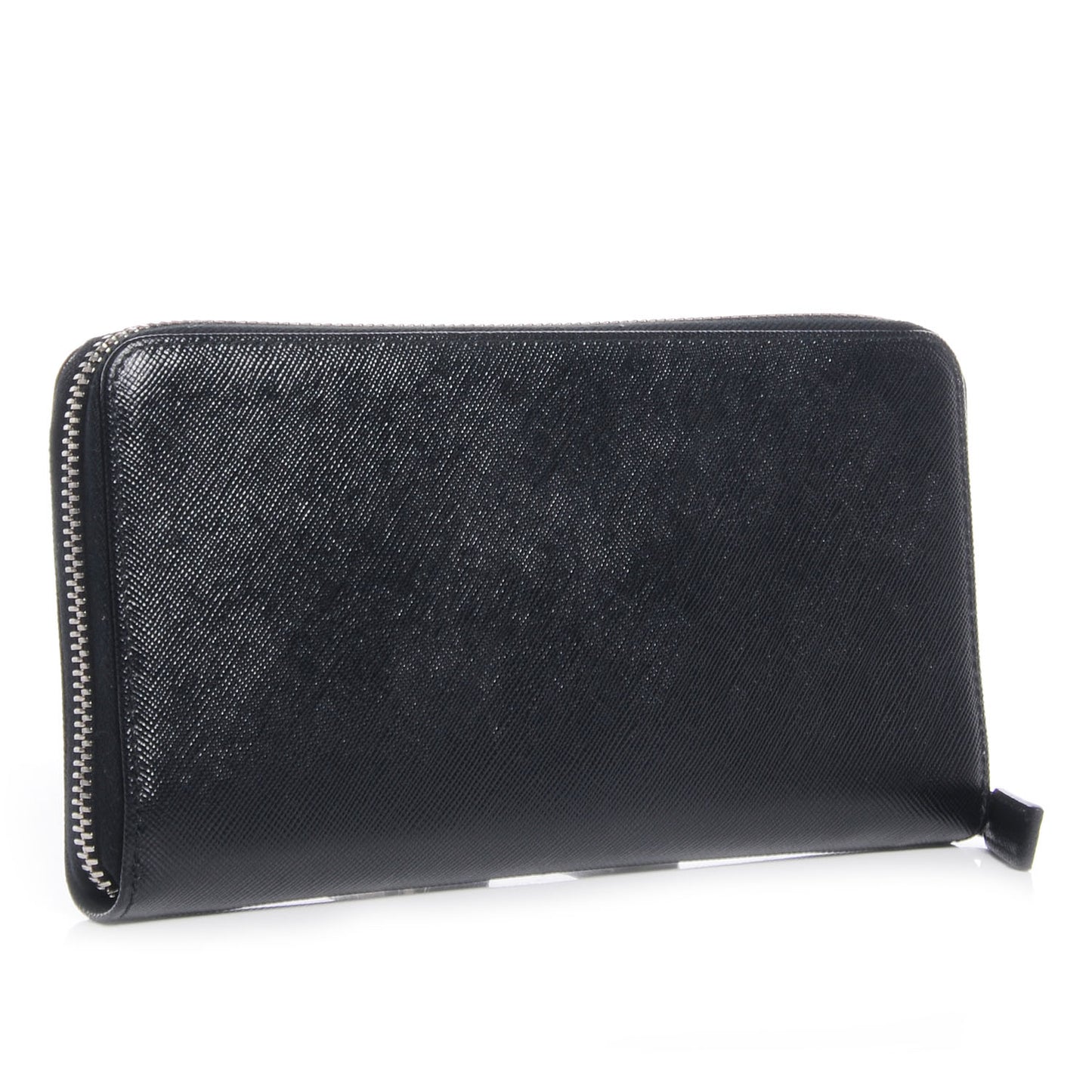 Saffiano Zip Around Document Wallet Nero Black