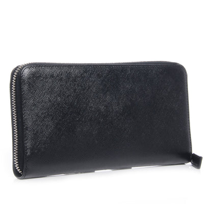 Prada Saffiano Zip Around Document Wallet Nero Black 3 of 10