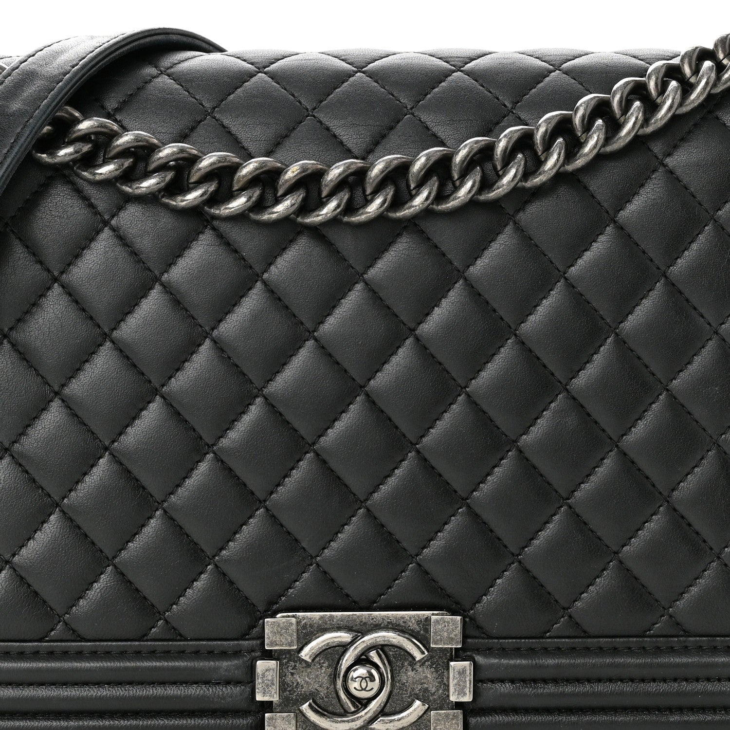 Chanel Lambskin Quilted New Medium Boy Flap Black 8 of 10