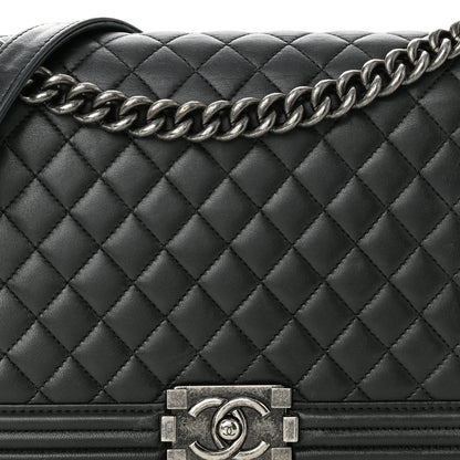 Chanel Lambskin Quilted New Medium Boy Flap Black 8 of 10