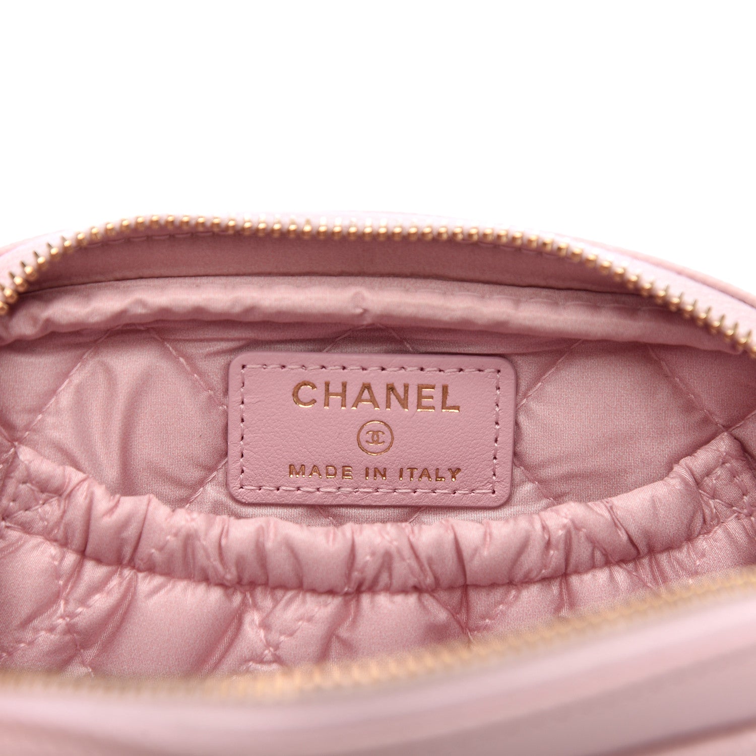 Chanel Caviar Quilted Small Curvy Pouch Cosmetic Case Light Pink 6 of 8