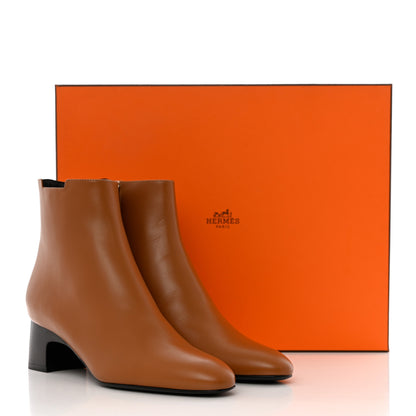 Hermes Calfskin Demarche Ankle Boots 37.5 Beige Dore 9 of 9