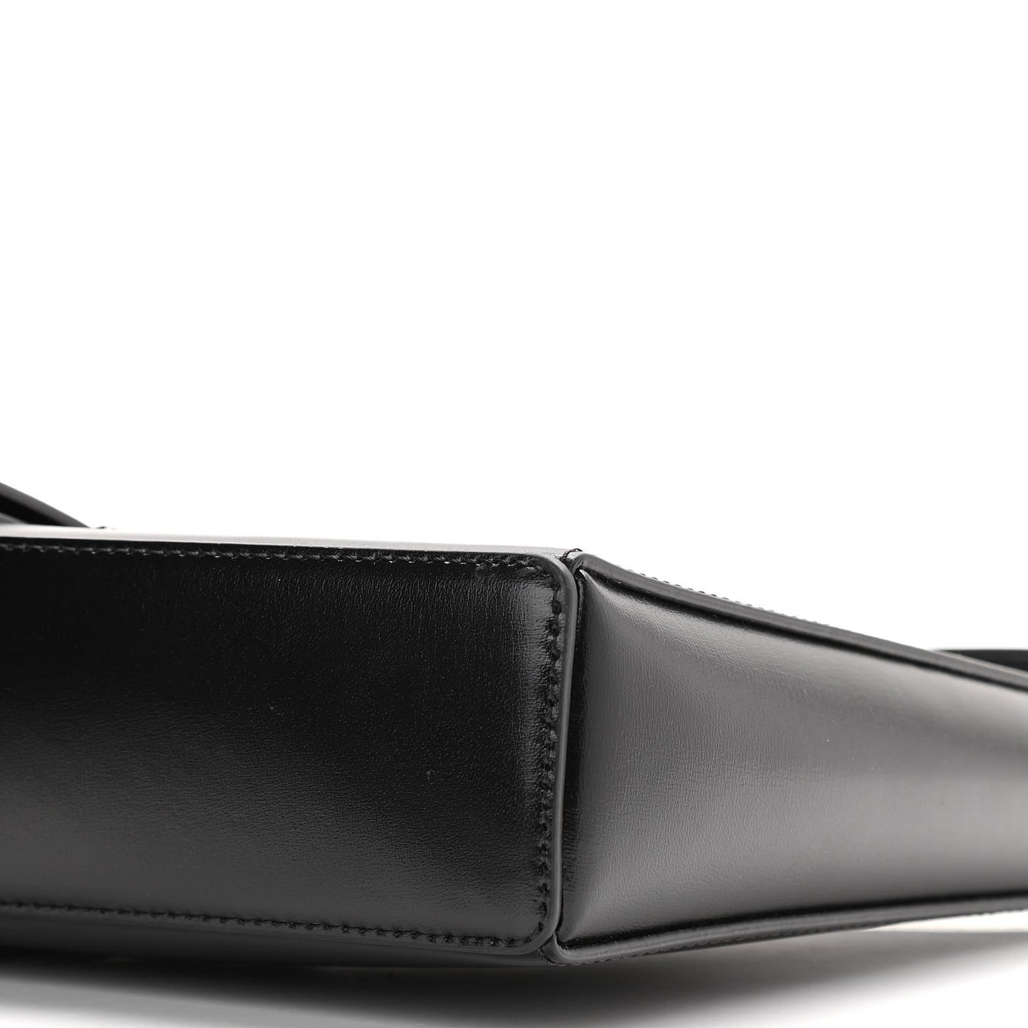 Box Calfskin Small Cut Out Shoulder Bag Black