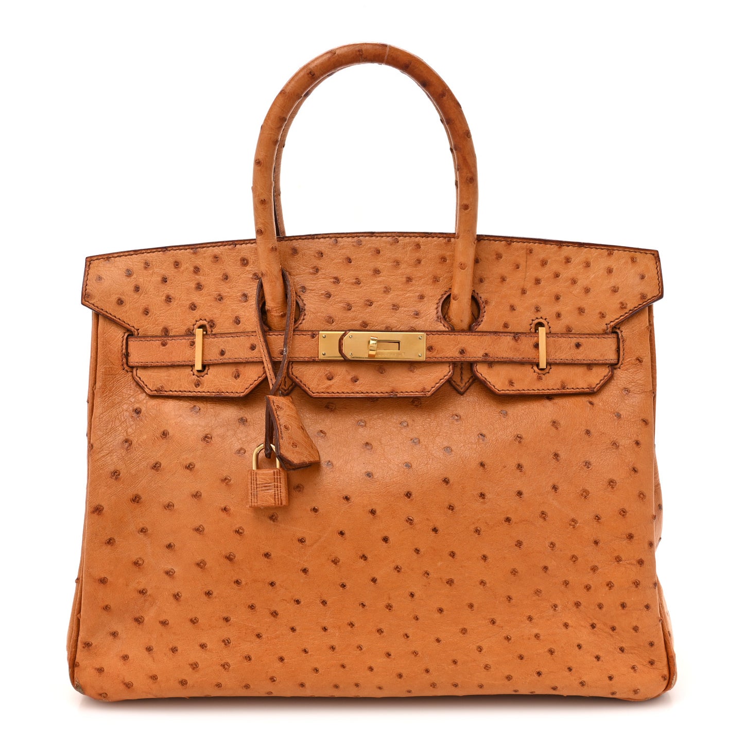 Ostrich Birkin 35 Gold