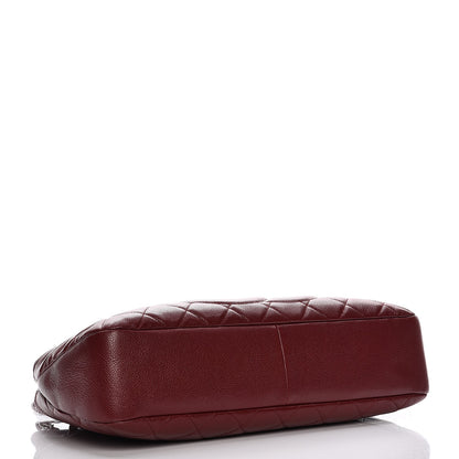 Chanel Caviar Quilted Timeless CC Soft Tote Dark Red 4 of 11
