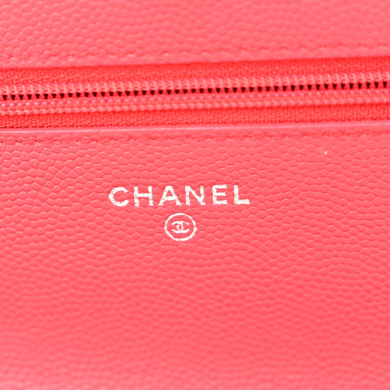 Chanel Caviar Quilted Wallet on Chain WOC Coral 6 of 13