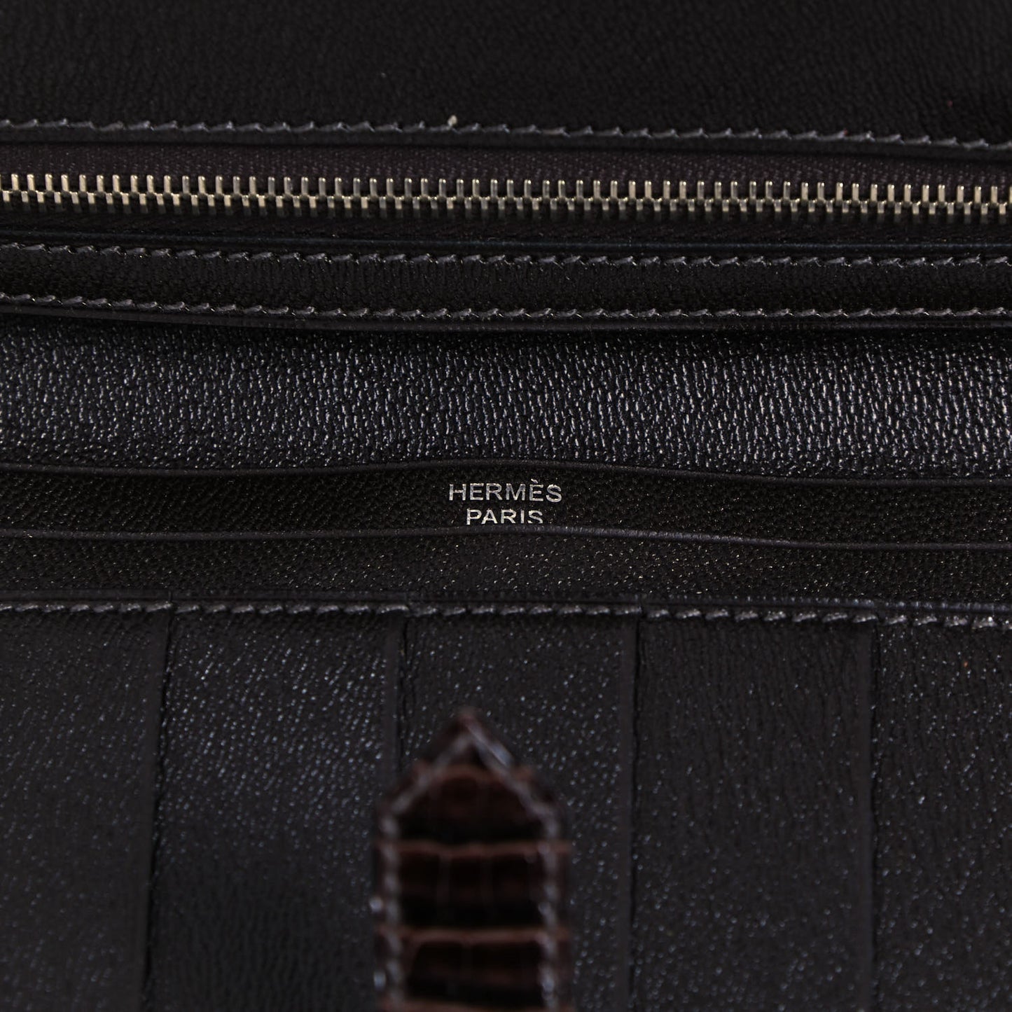 Shiny Niloticus Crocodile Bearn Wallet Macassar