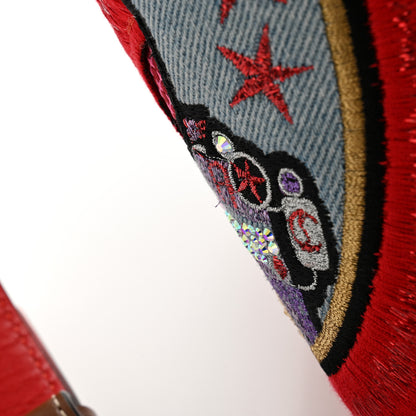 Christian Louboutin Canvas Embroidered Calfskin Caracaba Tote Multicolor 11 of 11