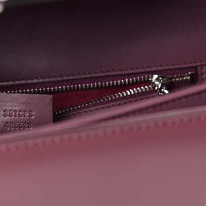 Gucci Regent Calfskin Small Lady Lock Briefcase Clutch Red Orchid 9 of 10