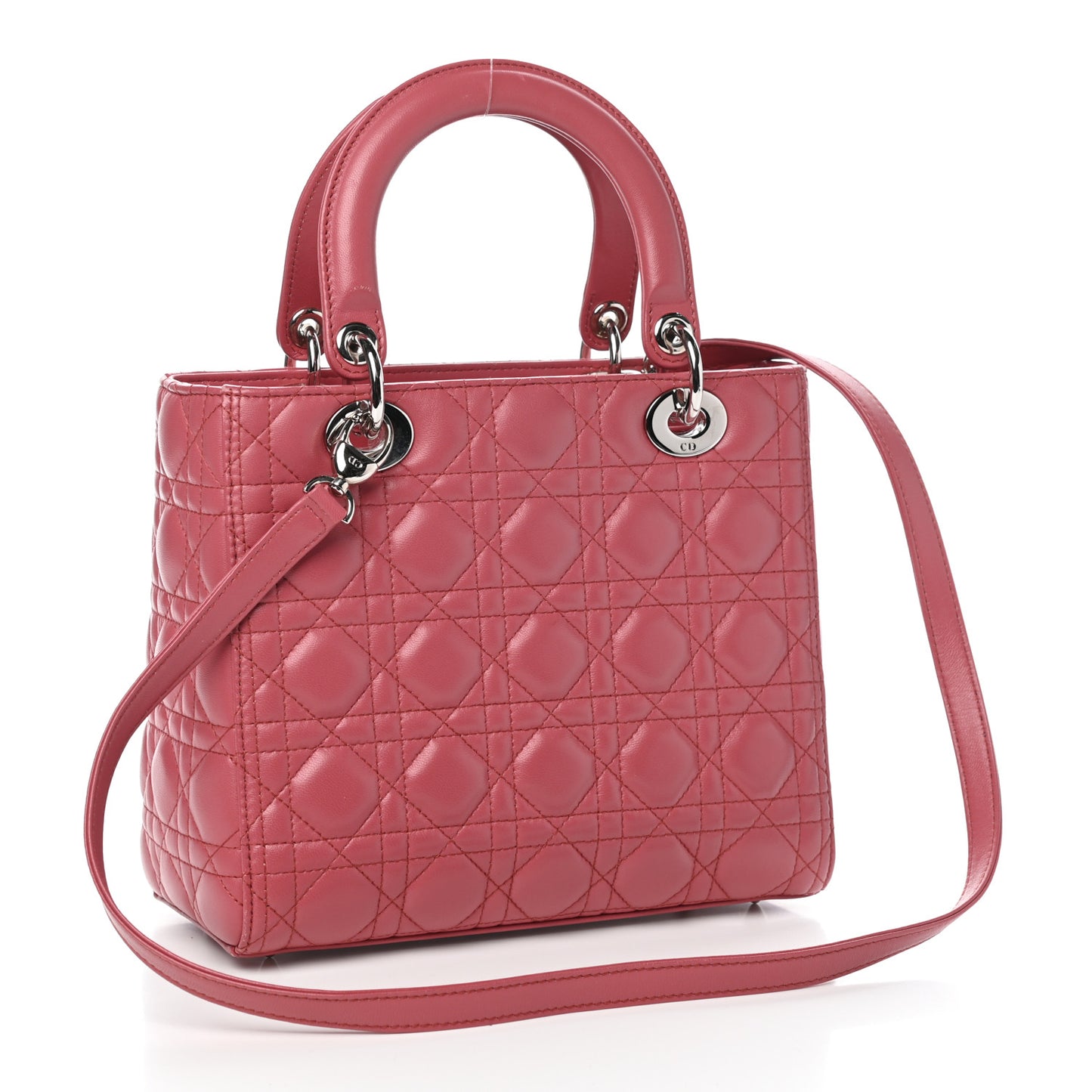 Lambskin Cannage Medium Lady Dior Pink
