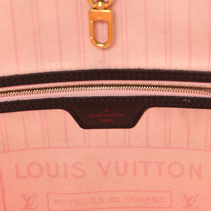 Louis Vuitton Damier Ebene Neo Neverfull MM Rose Ballerine 7 of 15