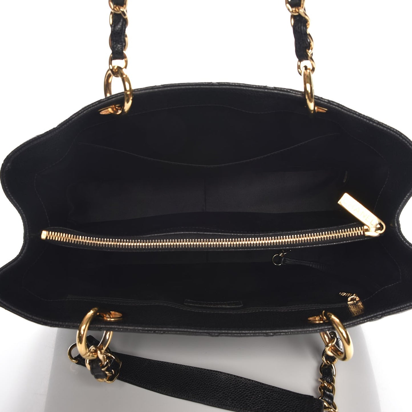 Caviar Quilted Grand Shopping Tote GST Black
