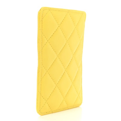 Chanel Lambskin Quilted iPhone Case Yellow 3 of 9