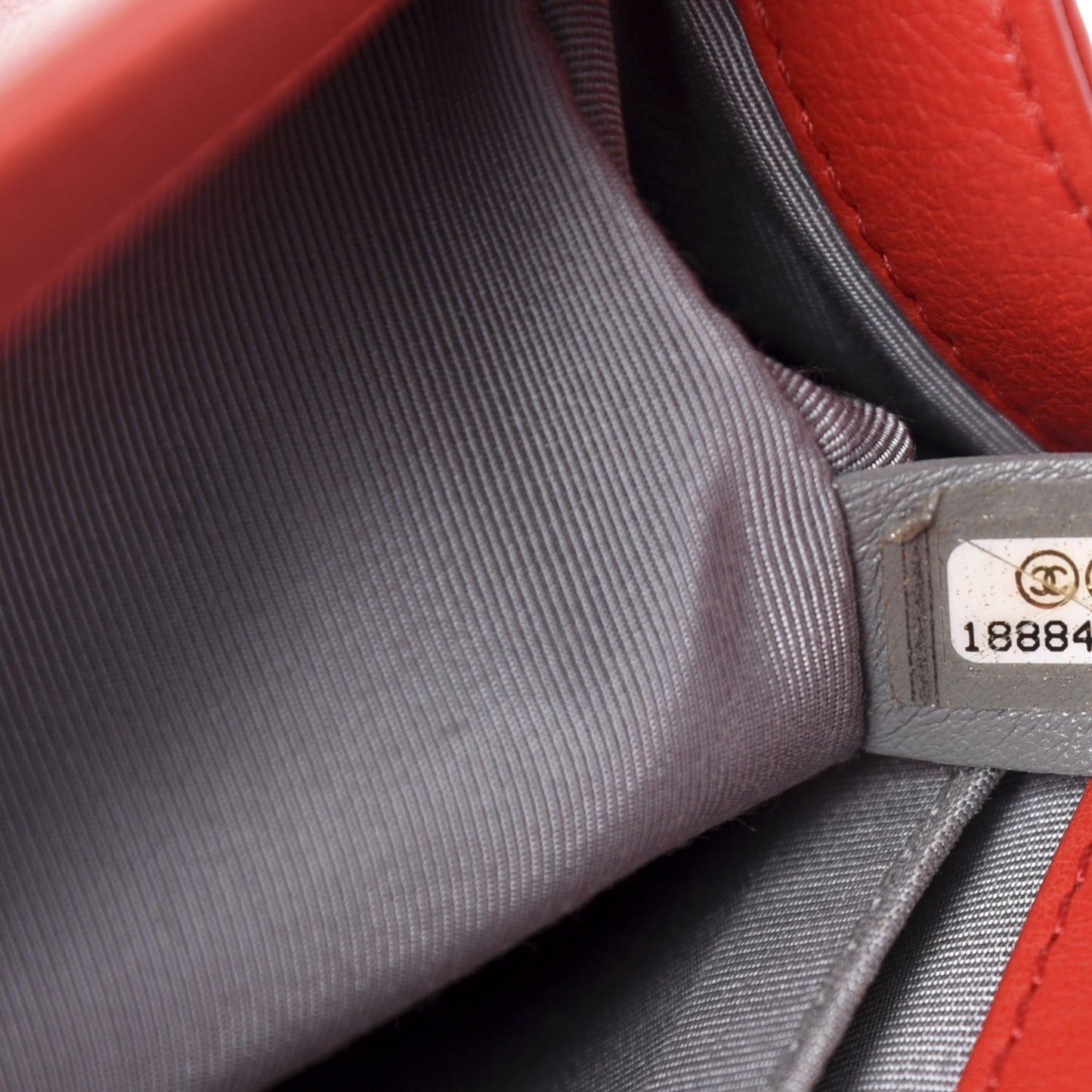 Calfskin Quilted Double Stitch Medium Boy Flap Red