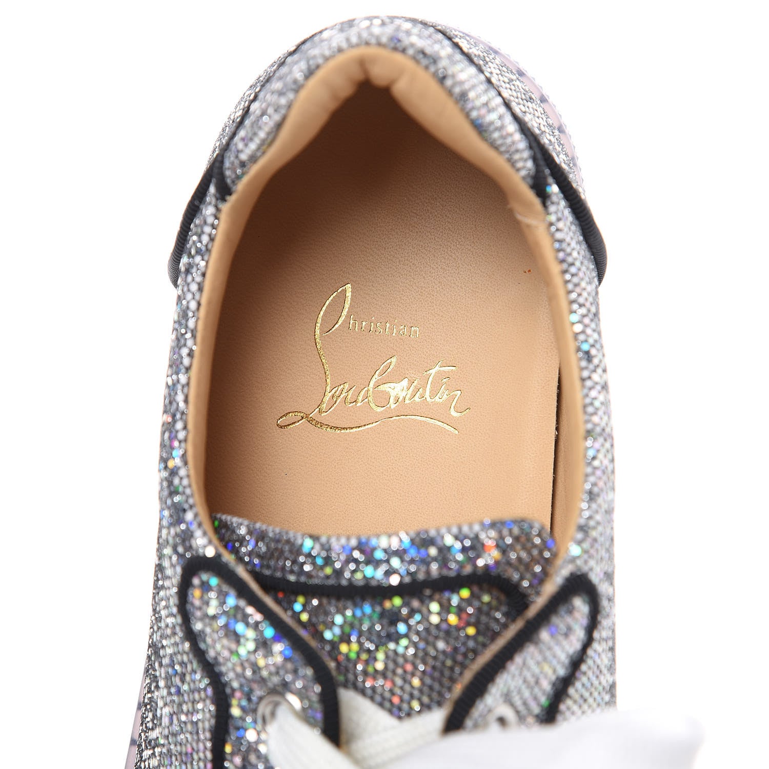 Christian Louboutin Seava Glitter Disco Ball Flat Sneakers 37 Multicolor 6 of 9