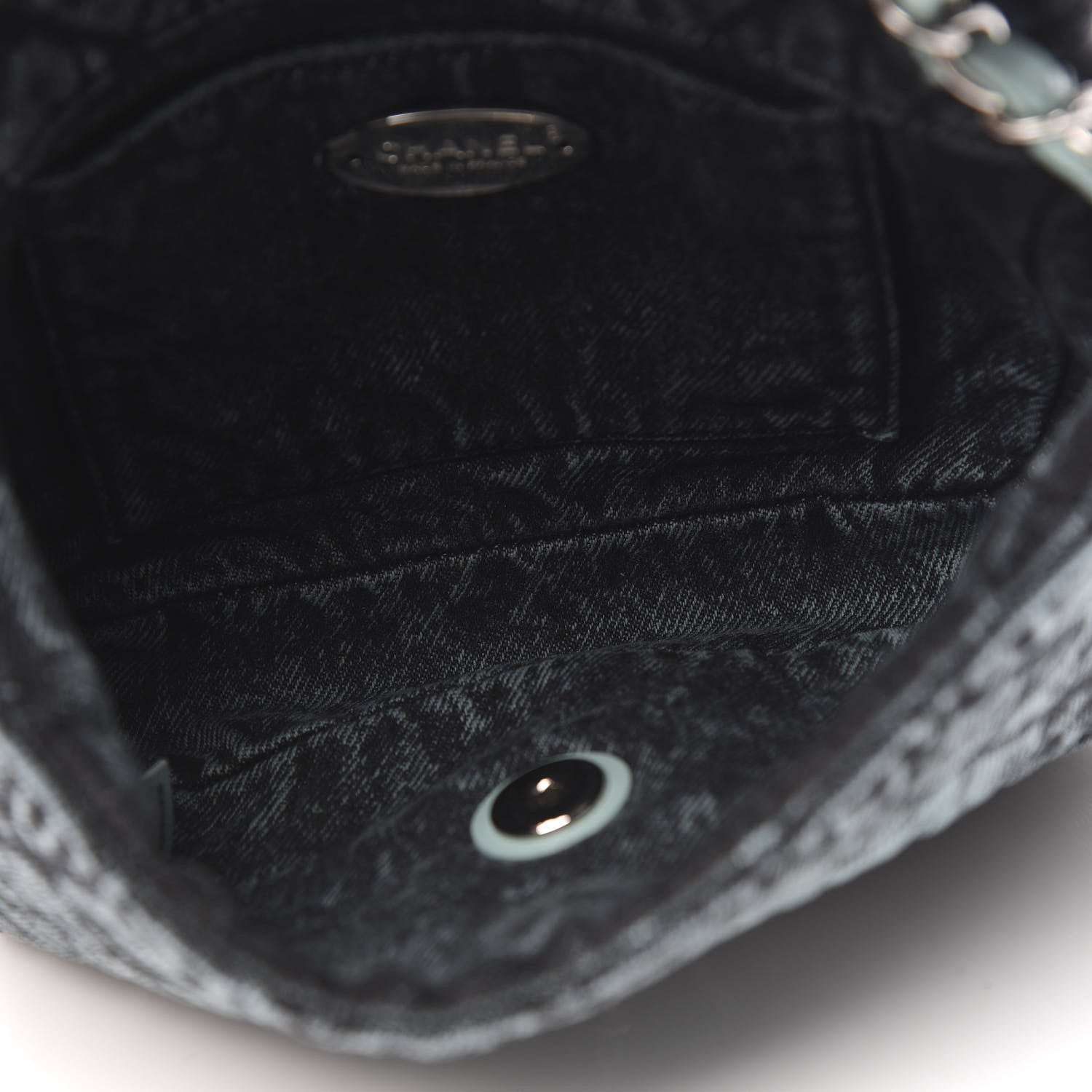 Chanel Washed Denim Quilted Small Denimpression Flap Blue Black 5 of 11