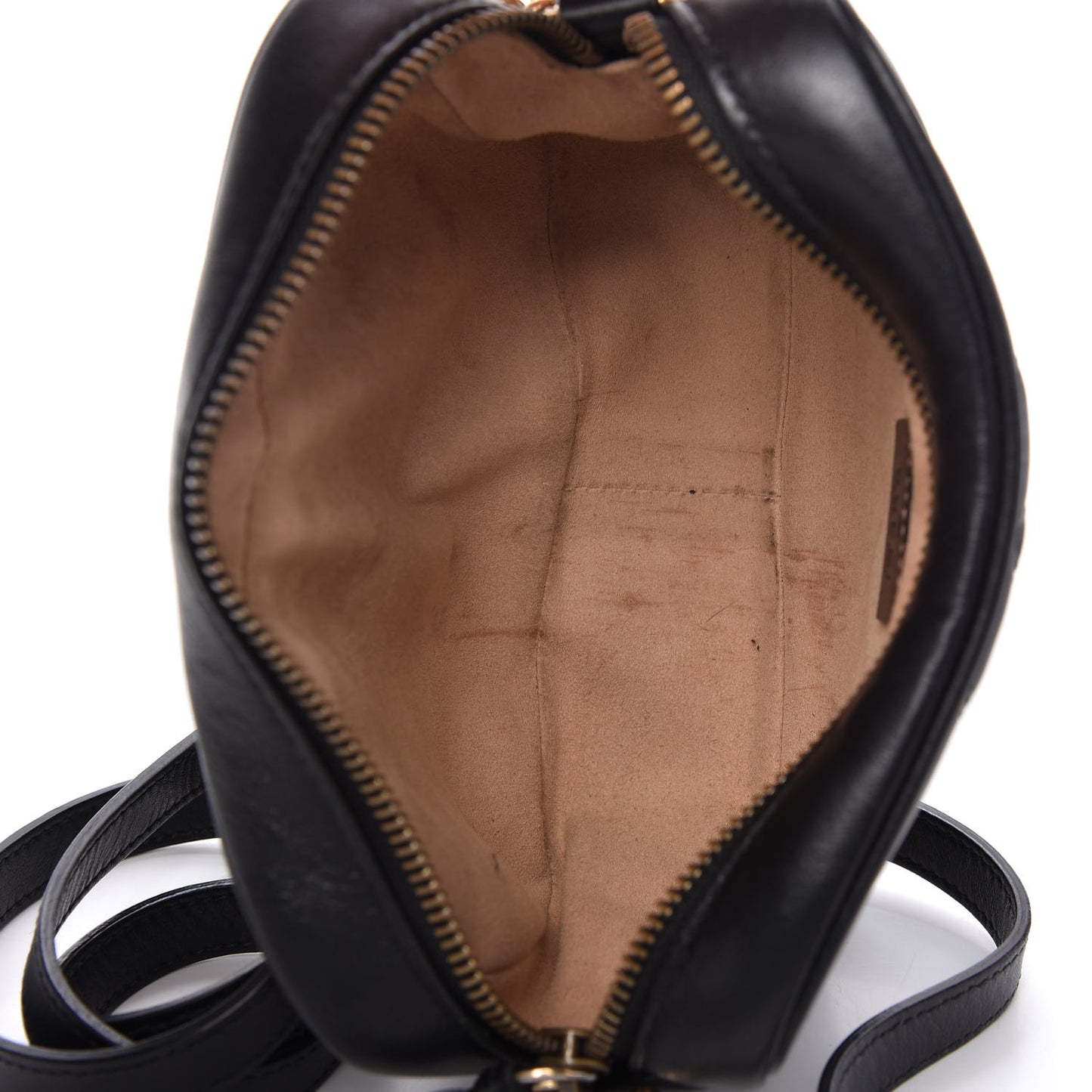 Calfskin Matelasse Mini GG Marmont Chain Shoulder Bag Black