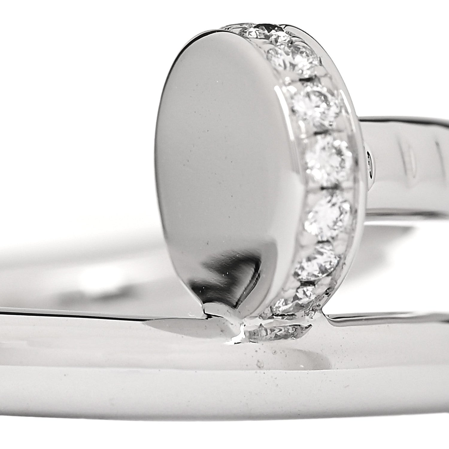 Cartier 18K White Gold Diamond Juste Un Clou Ring 48 4.5 4 of 5