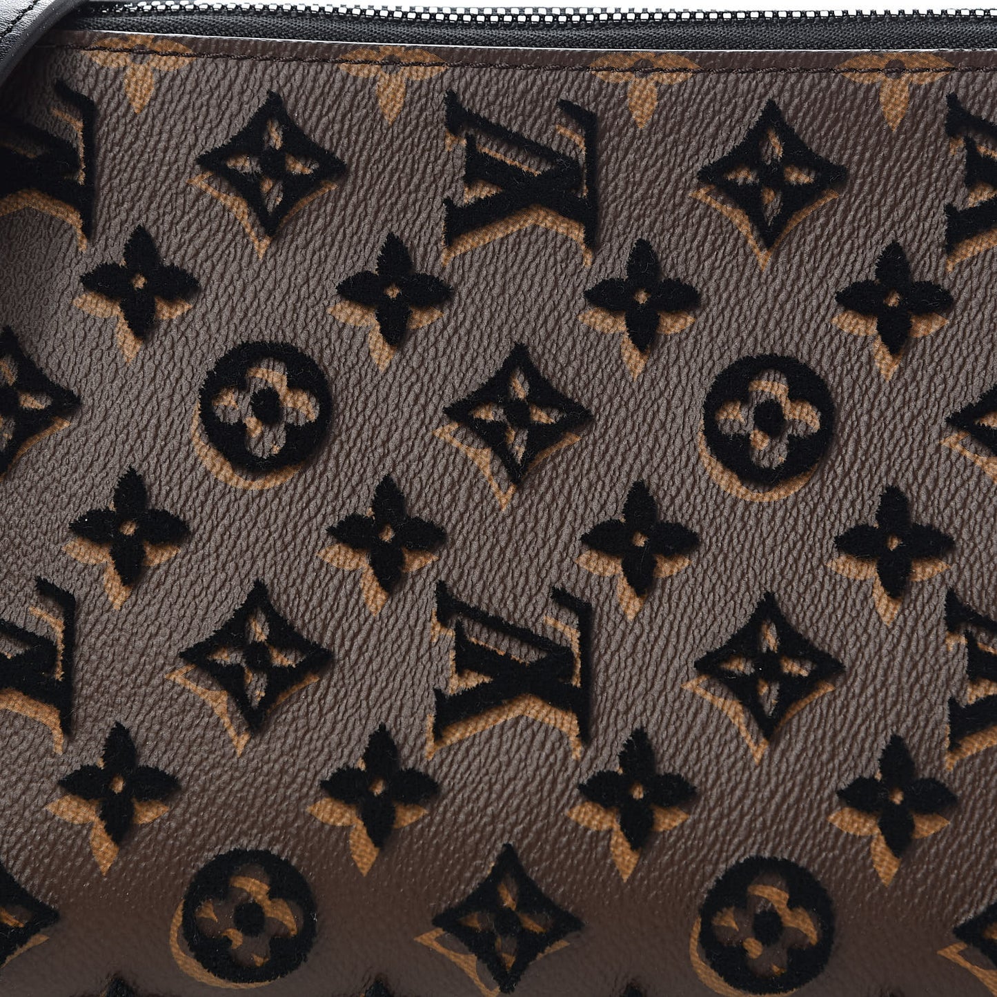 Monogram Tuffetage Triangle Messenger Black