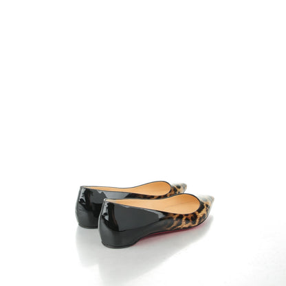 Christian Louboutin Patent Degrade Leopard Pigalle Follies Flats 38 Leopard Black 4 of 7