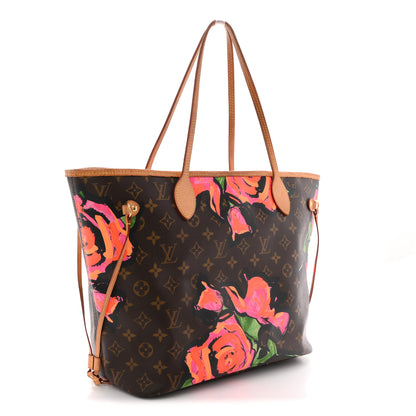 Louis Vuitton Monogram Roses Neverfull MM 3 of 13