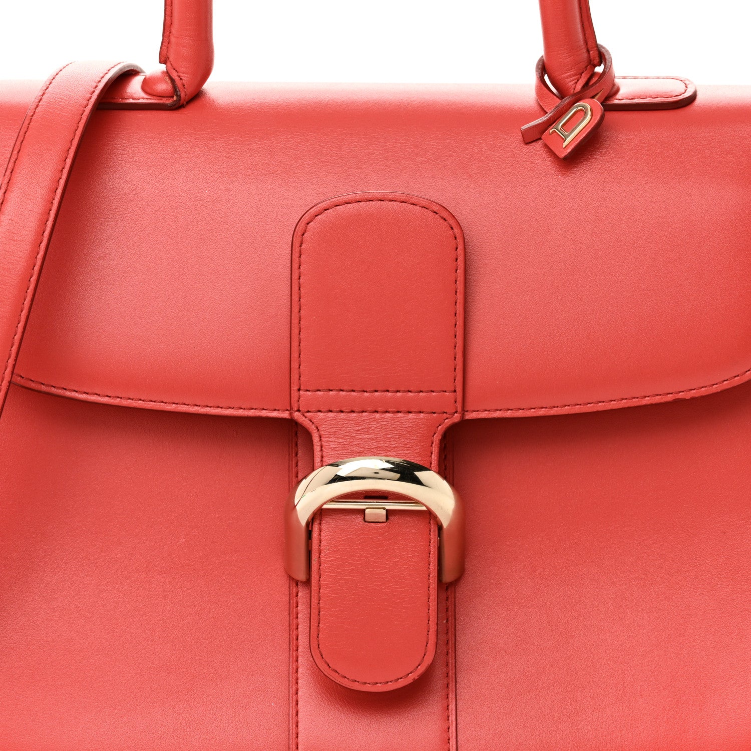 Delvaux Box Calfskin MM Brillant Satchel Sunset 9 of 12