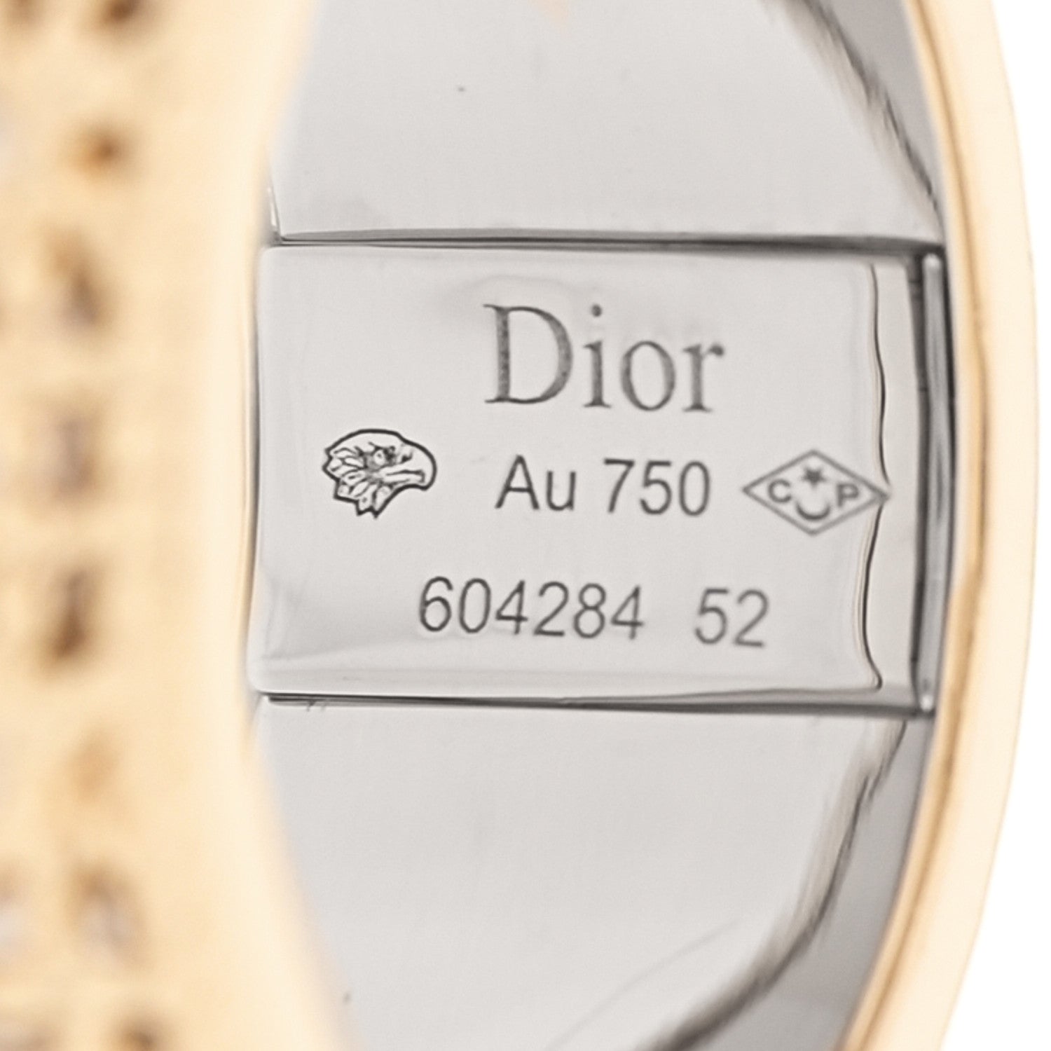 Christian Dior 18K Yellow White Gold My Dior Ring 52 6 4 of 5
