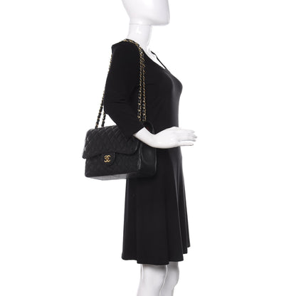 Chanel Caviar Quilted Jumbo Double Flap Black 2 of 10