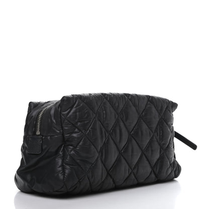 Chanel Nylon Quilted Cocoon Cosmetic Case Black 3 of 9