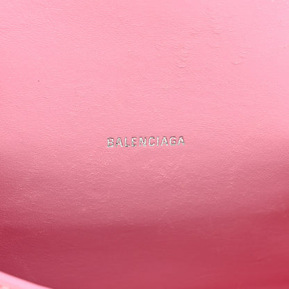 Balenciaga Shiny Calfskin Crocodile Embossed Hourglass Top Handle Bag XS Pink 6 of 14