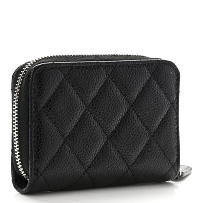 Chanel Caviar Quilted Incognito Zip Coin Purse Black 3 of 8