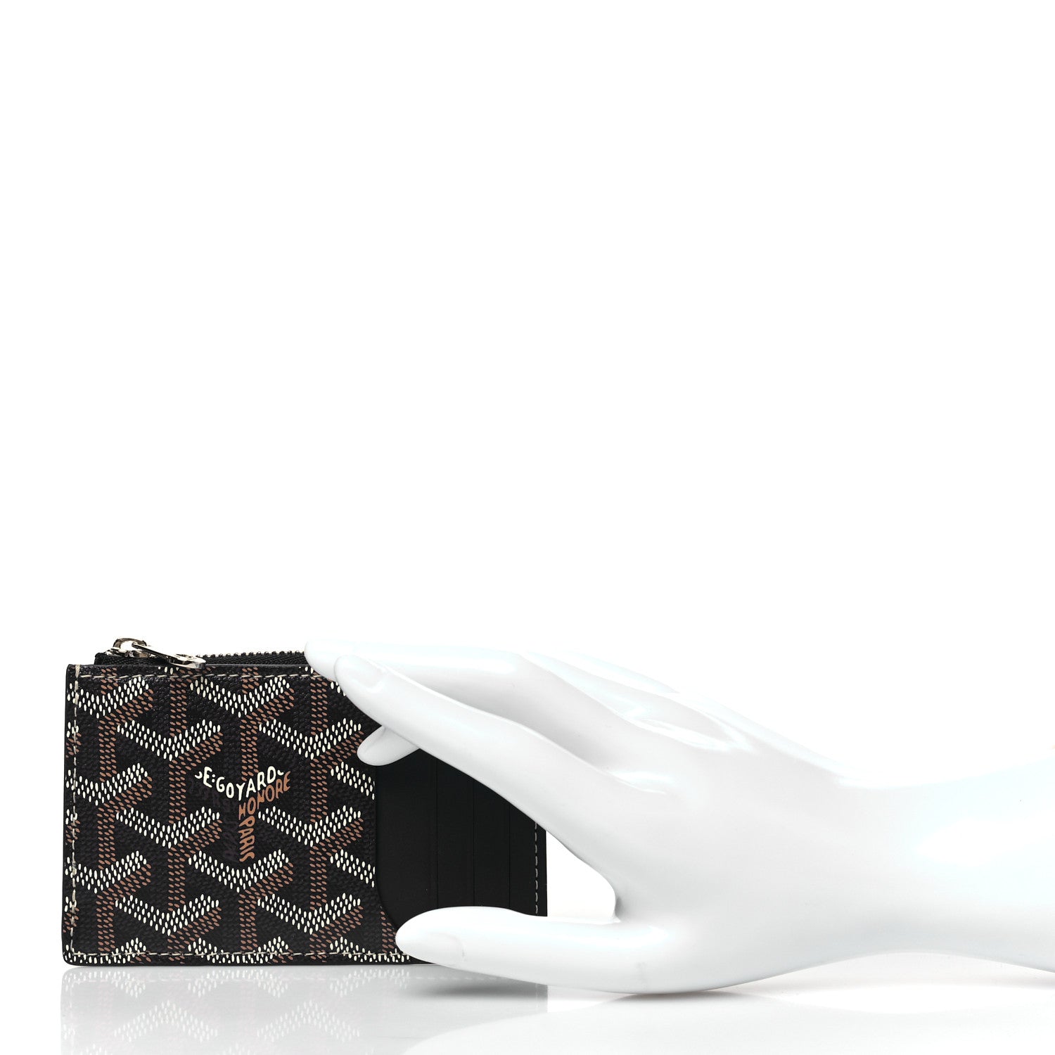 Goyard Goyardine Bourbon Zipped Card Holder Black 2 of 8