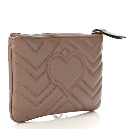Gucci Calfskin Matelasse GG Marmont Wrist Wallet Porcelain Rose 3 of 10