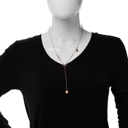 Hermes 18K Rose Gold Diamond Gambade Necklace 2 of 6