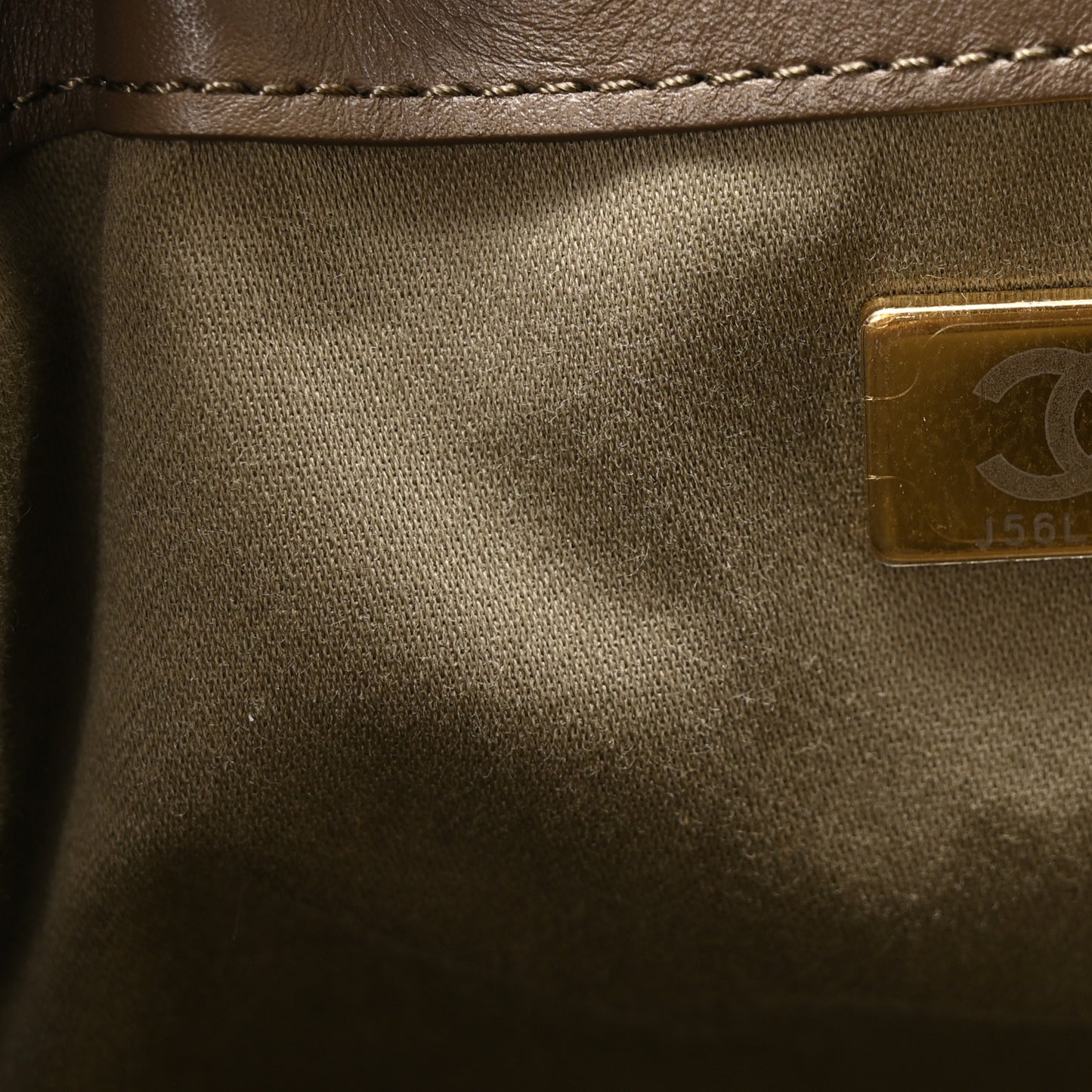 Pony Hair Mini Chanel 25 Handbag Dark Khaki
