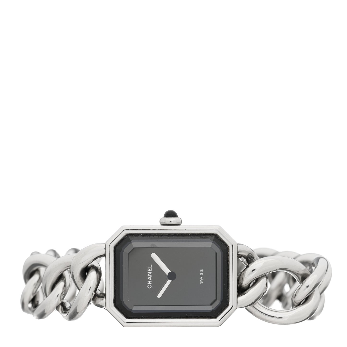 Stainless Steel 20mm Chain Premiere Quartz Watch Black XL