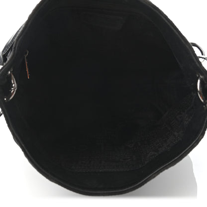 Chanel Lambskin Nylon Quilted Mademoiselle Shoulder Bag Black 4 of 4