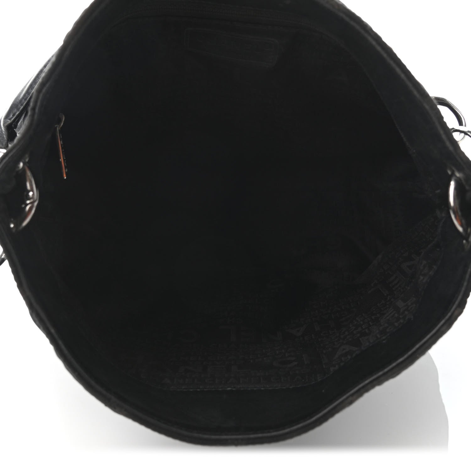 Chanel Lambskin Nylon Quilted Mademoiselle Shoulder Bag Black 4 of 4