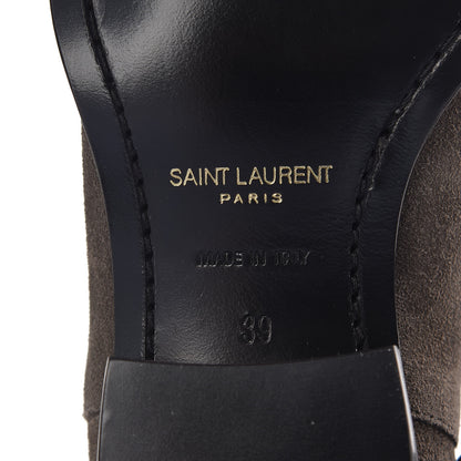 Saint Laurent Suede Mens Wyatt Chelsea Boots 39 Paris Fog 6 of 8
