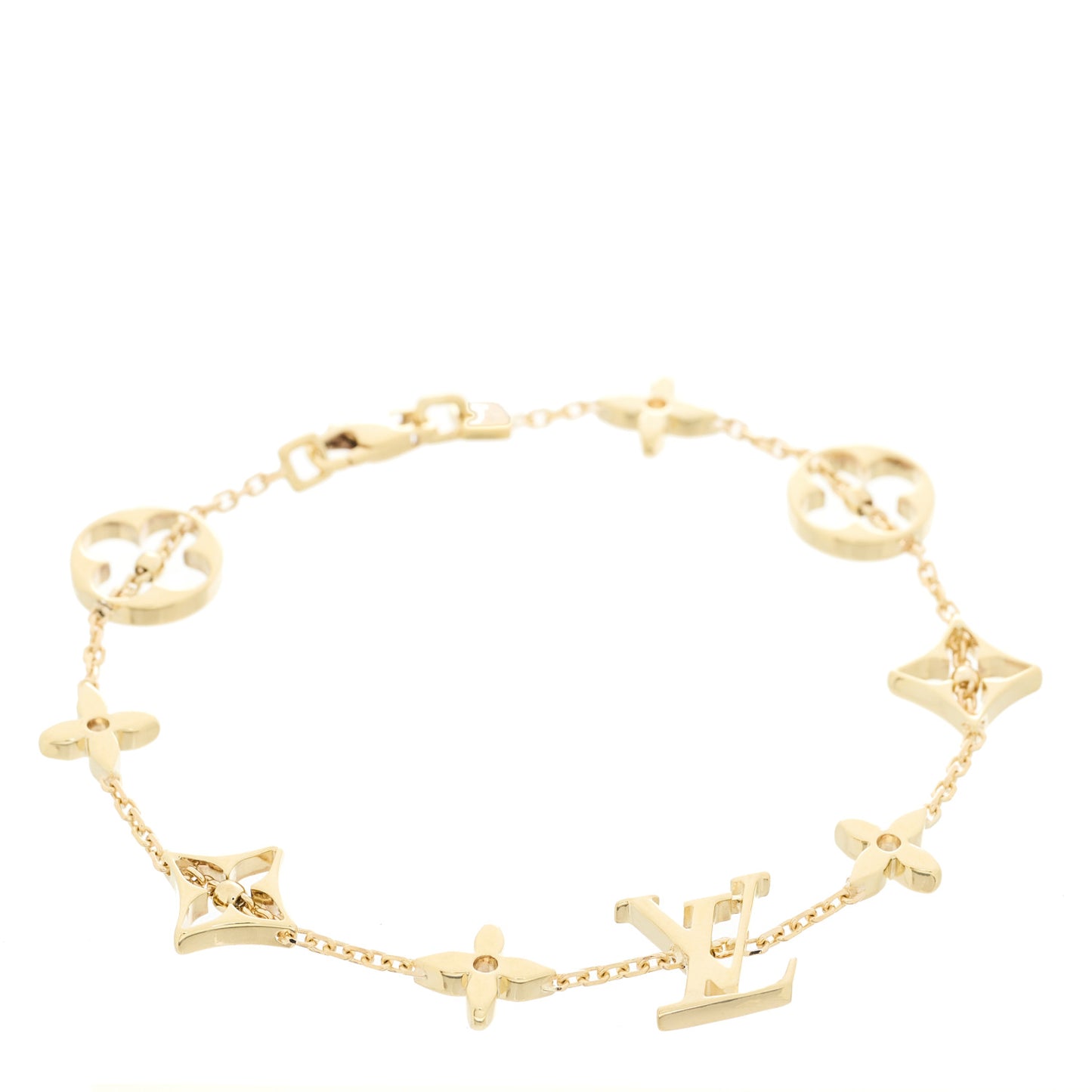18K Yellow Gold Monogram Bracelet