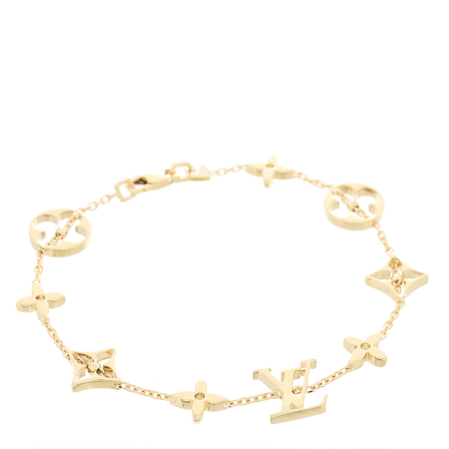 Louis Vuitton 18K Yellow Gold Monogram Bracelet 1 of 7