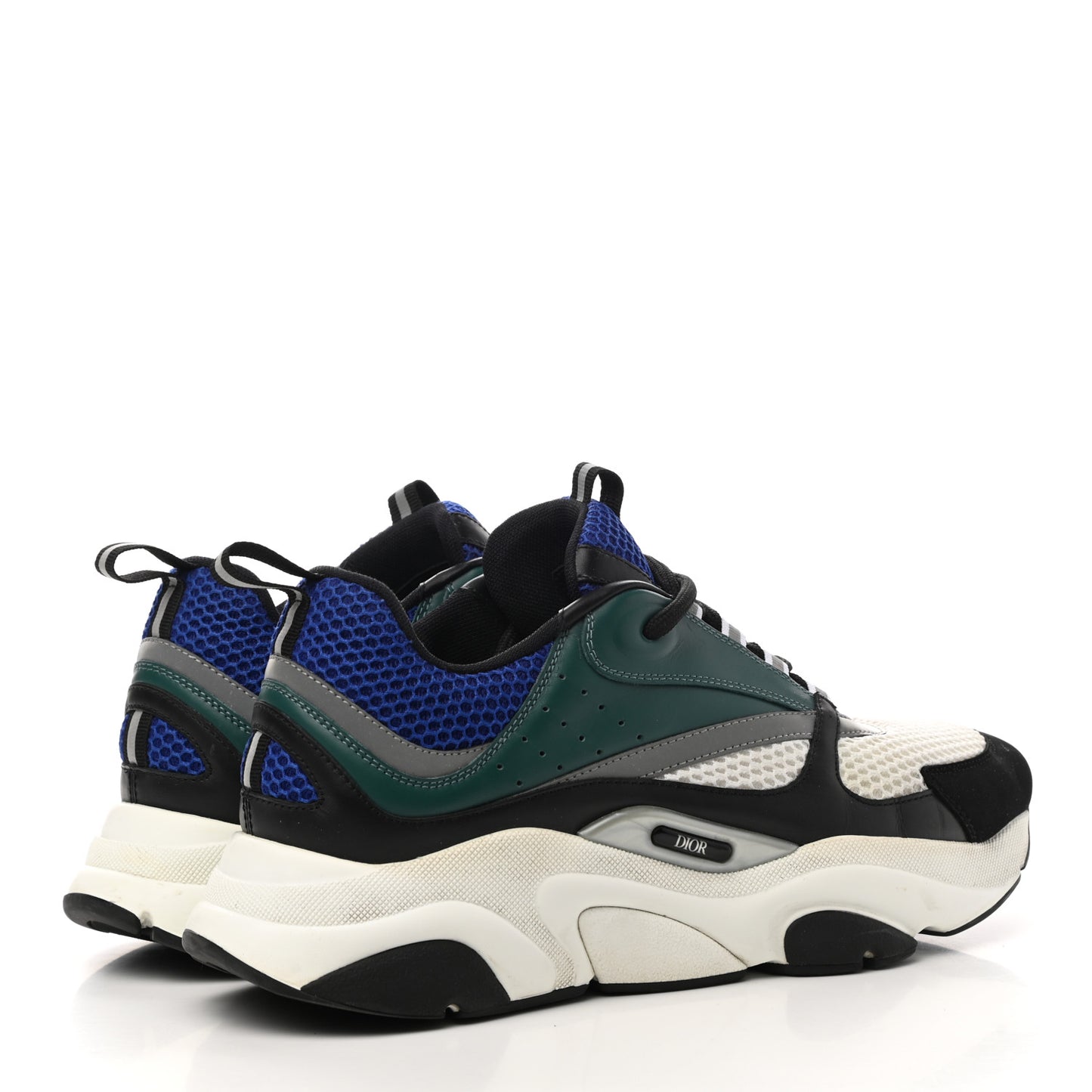 Technical Mesh Calfskin Mens B22 Sneakers 44 Dark Blue