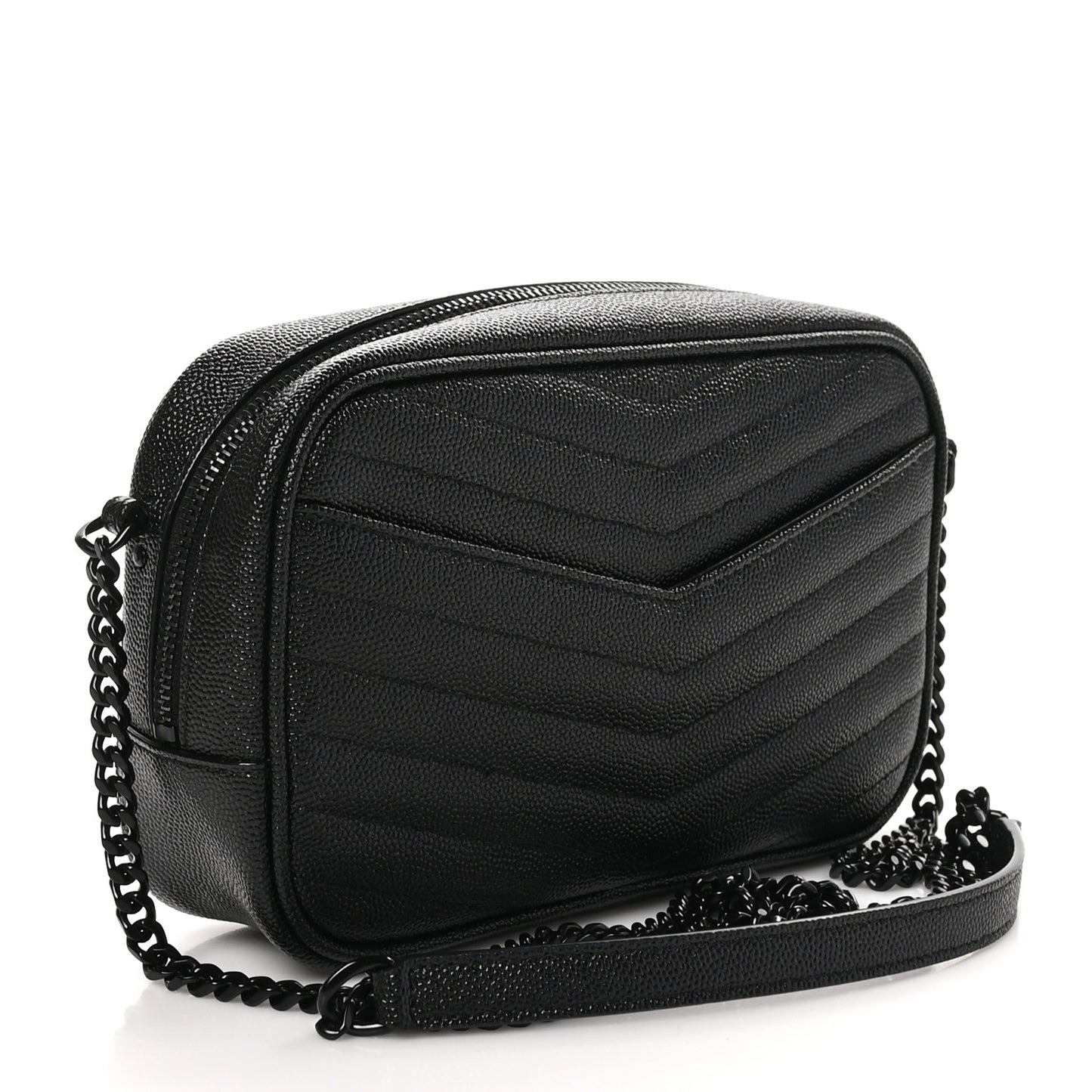 Grain De Poudre Matelasse Monochrome Monogram Mini Lou Camera Bag Black